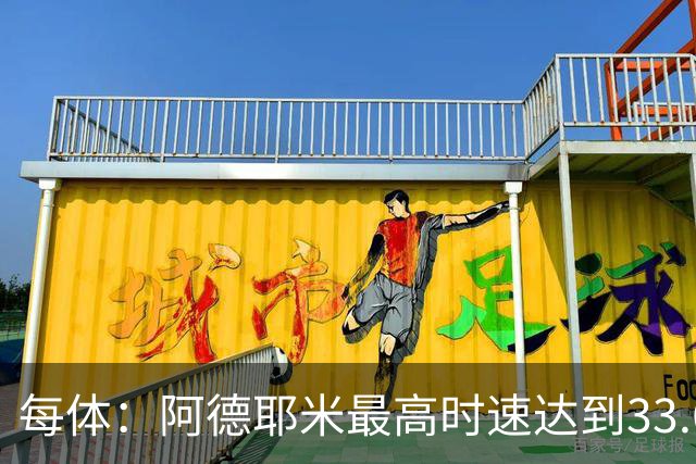 每体：阿德耶米最高时速达到33.6公里，全场冲刺多达39次
